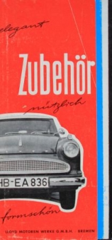 Lloyd Automobile Zubehör 1958 Automobilprospekt (1424)